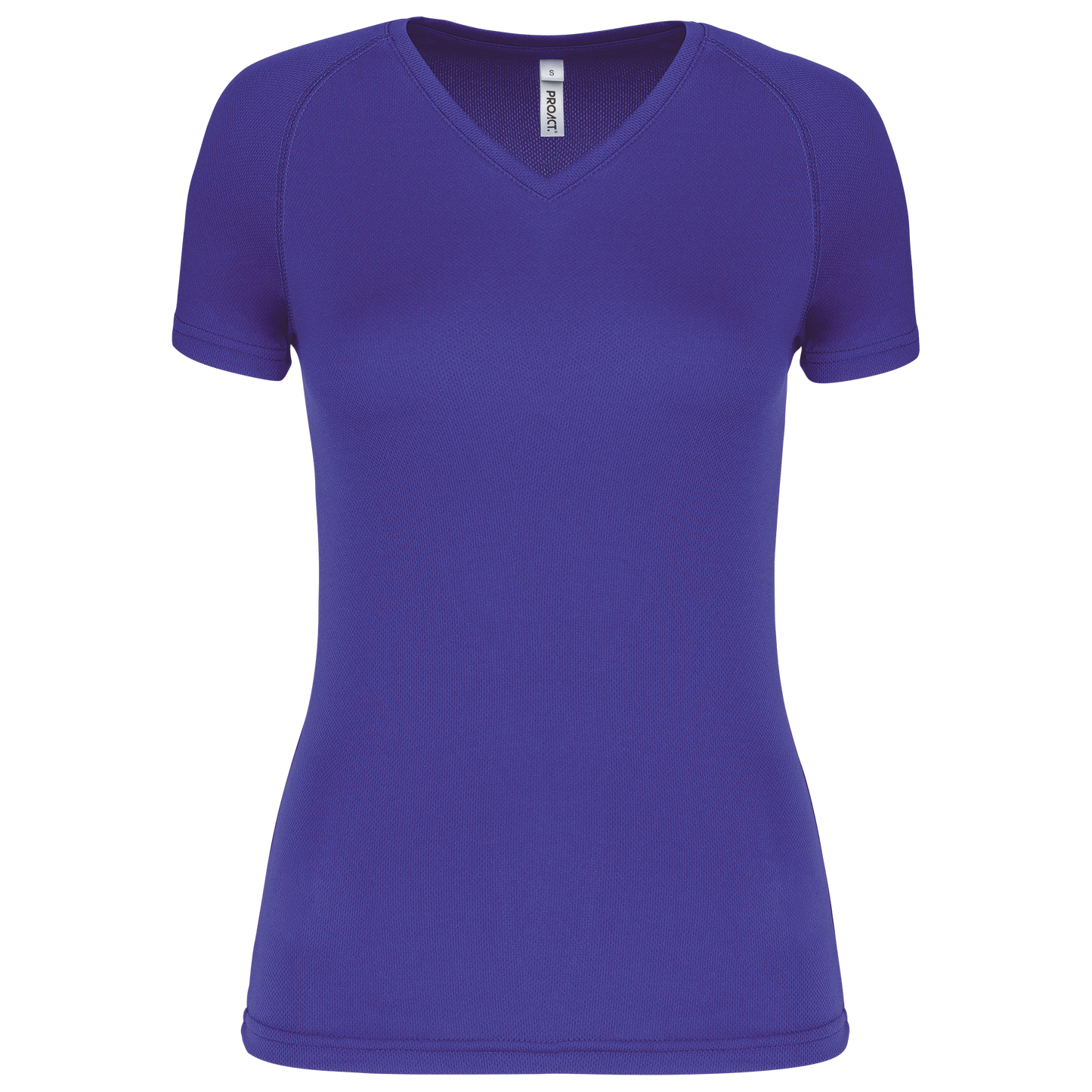 T-shirt donna sportiva a manica corta scollo a V (PA477)