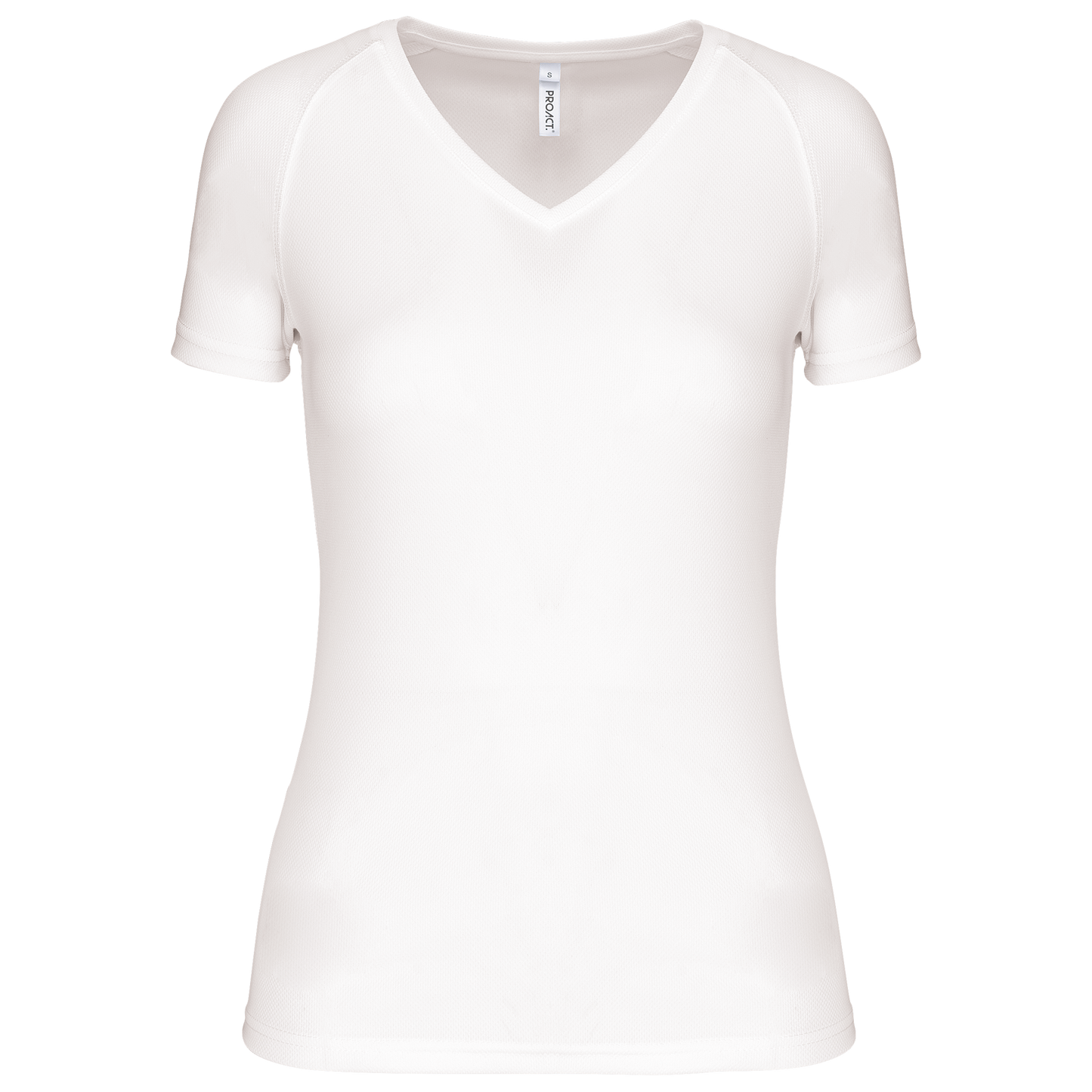T-shirt donna sportiva a manica corta scollo a V (PA477)