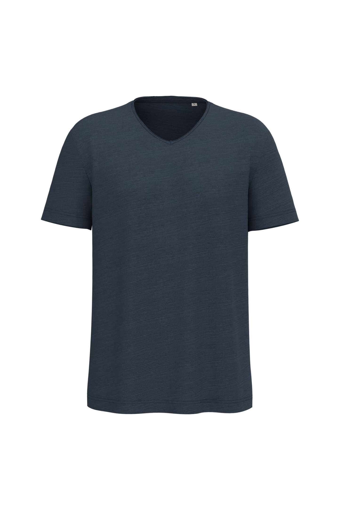 SP303 - T-shirt uomo ecosostenibile con collo slub e spalle spioventi