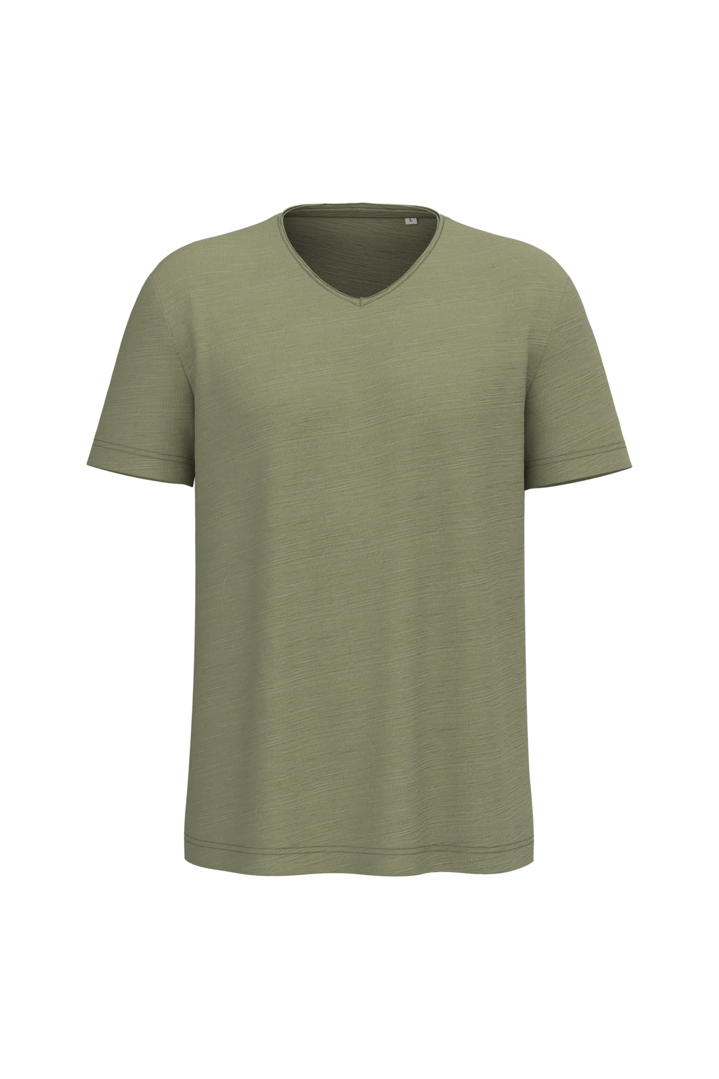 SP303 - T-shirt uomo ecosostenibile con collo slub e spalle spioventi
