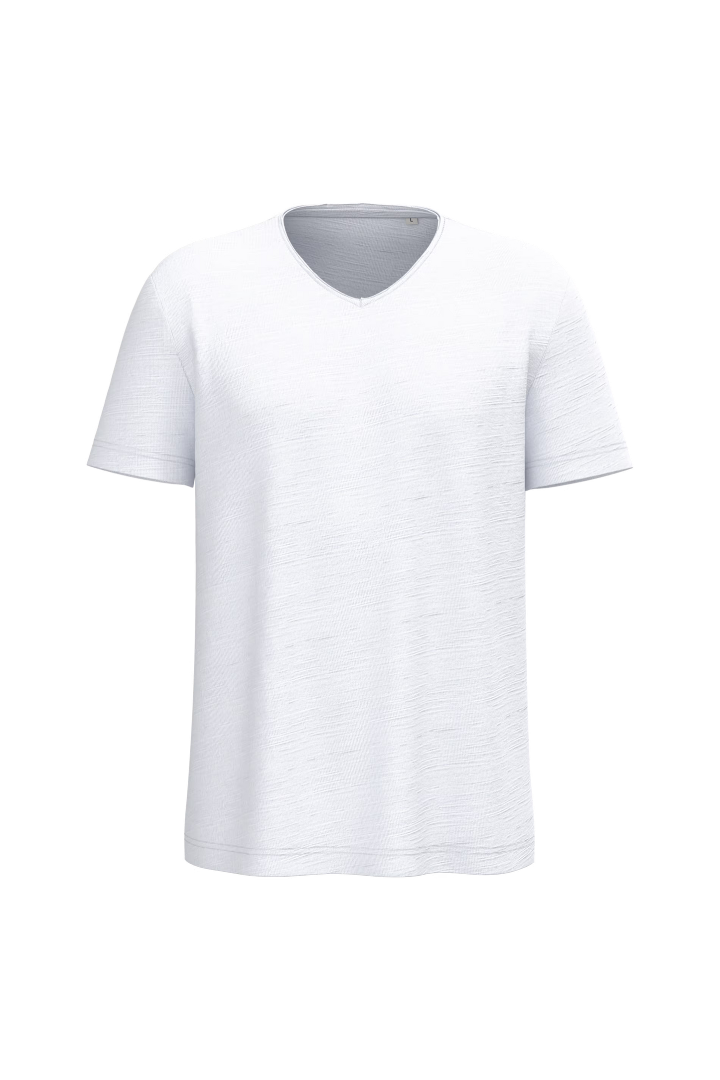 SP303 - T-shirt uomo ecosostenibile con collo slub e spalle spioventi