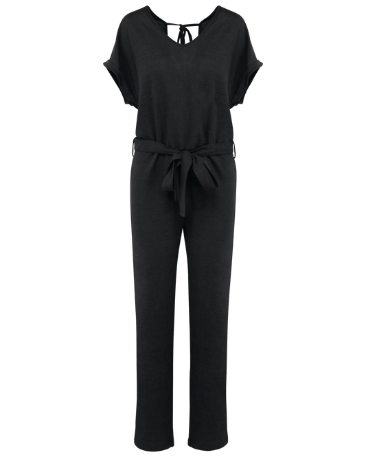 SP5004 - Tuta donna in maglia a maniche corte in lino