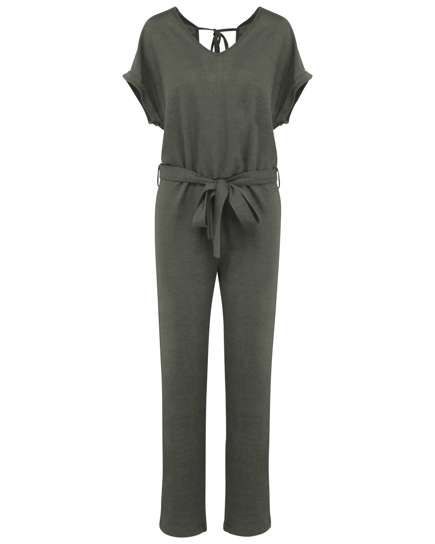 SP5004 - Tuta donna in maglia a maniche corte in lino
