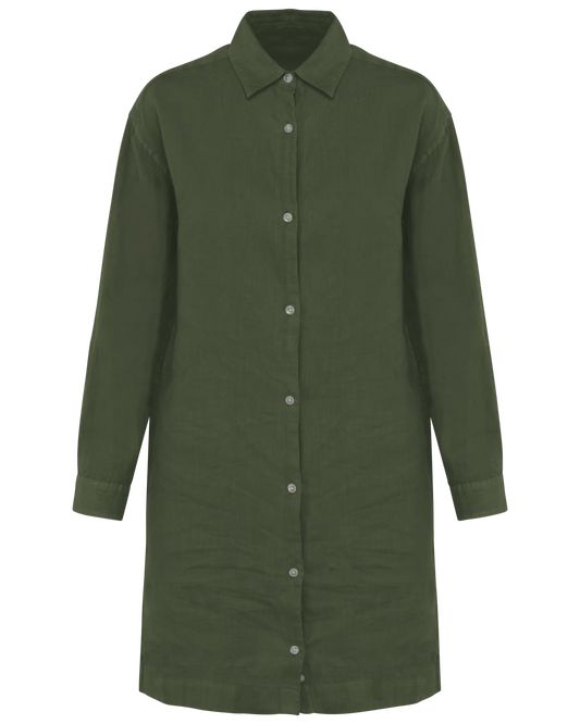 SP5008 - Vestito camicia donna in lino