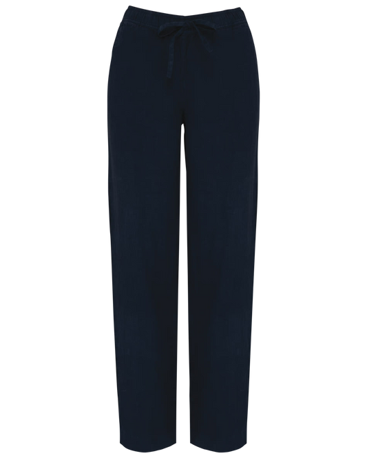SP733 - Pantalone donna slavato in lino