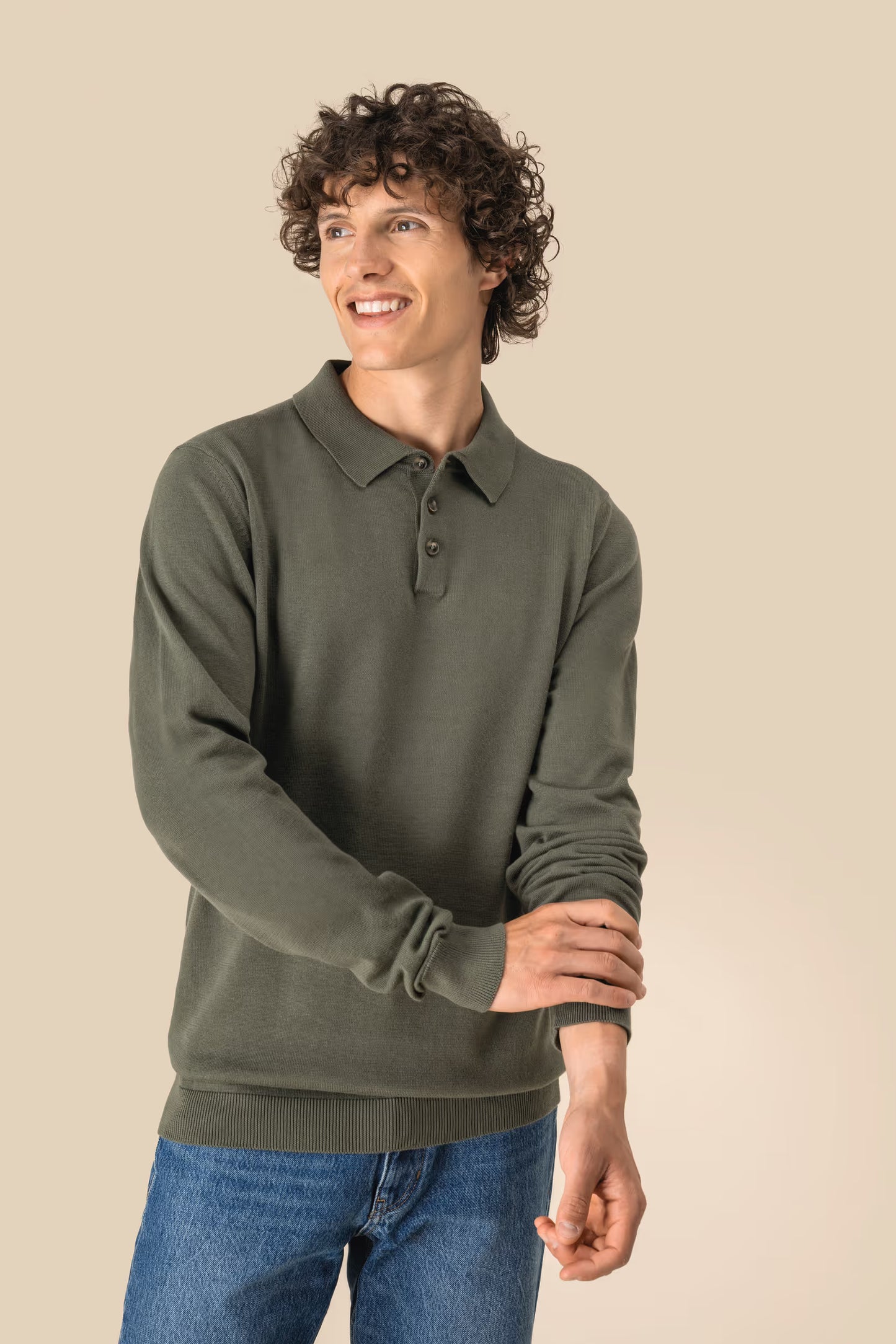 SP204 - Polo uomo maniche lunghe ecosostenibile