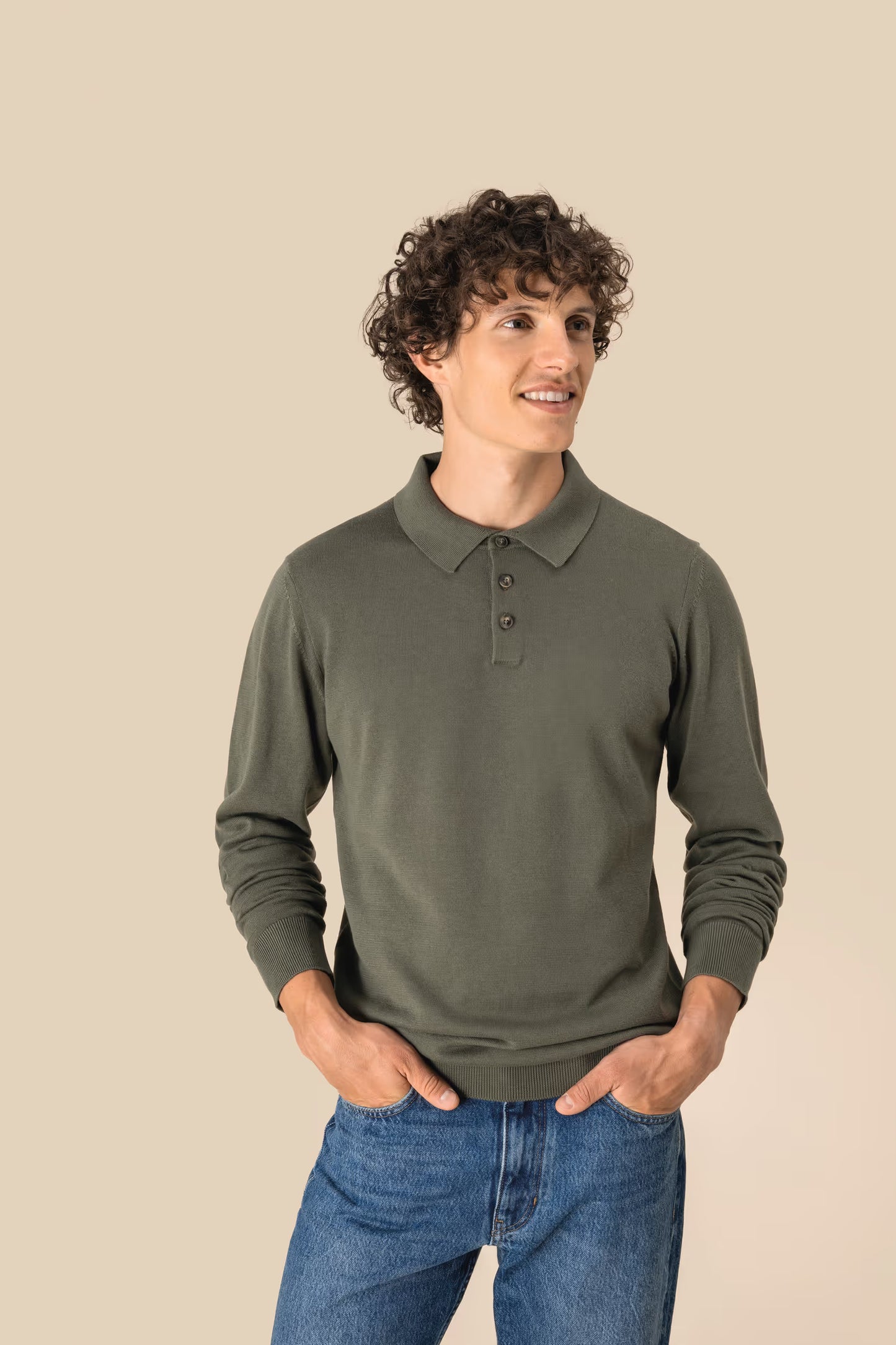 SP204 - Polo uomo maniche lunghe ecosostenibile