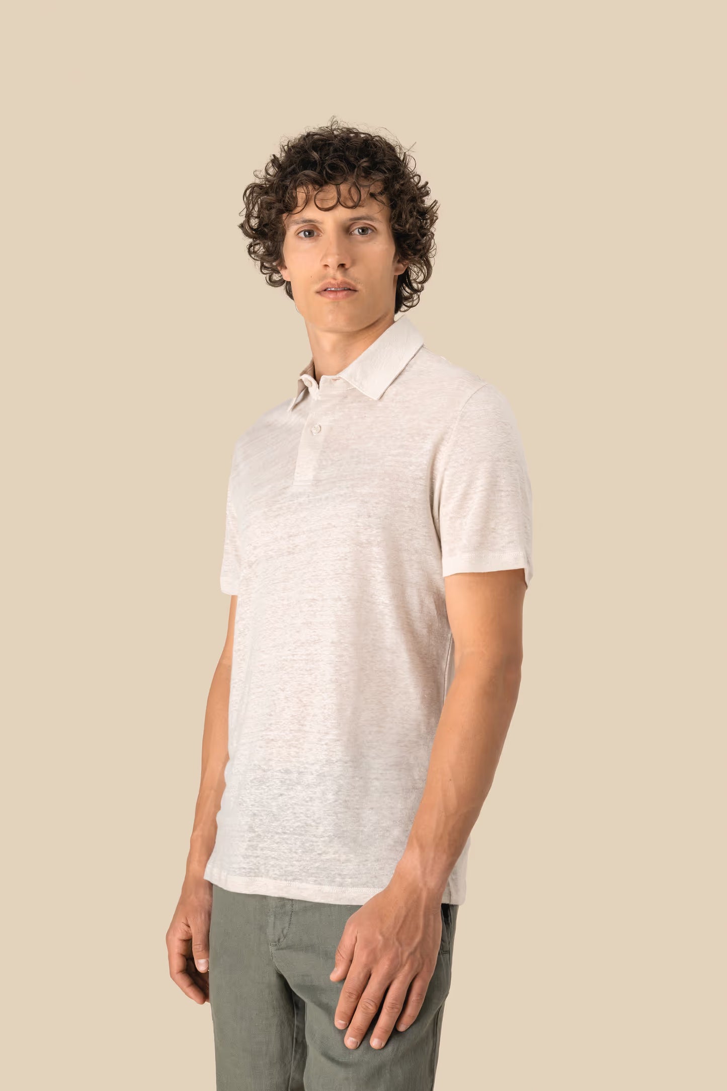 SP217 - Polo uomo in lino
