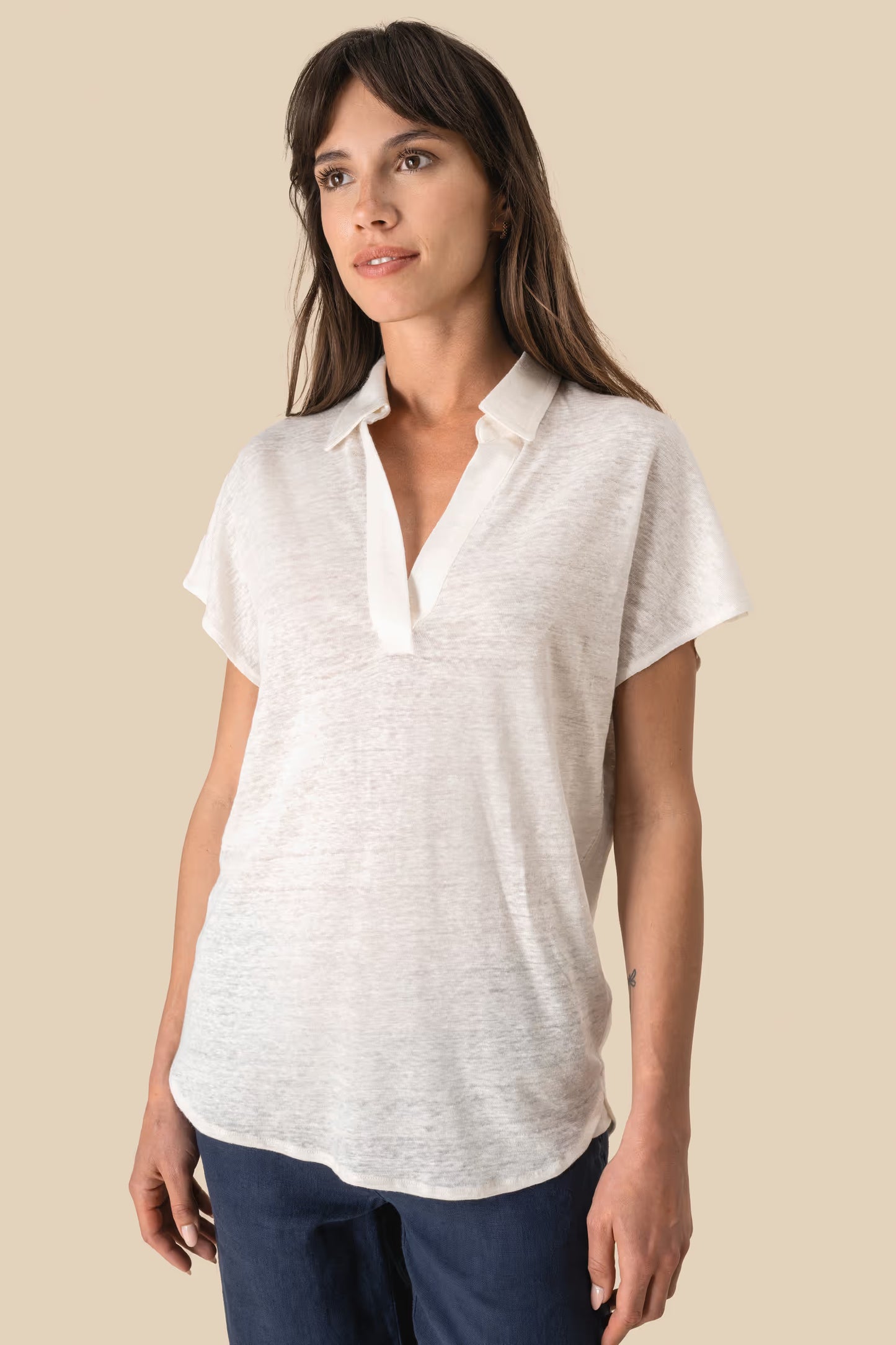 SP221 - Polo donna in lino