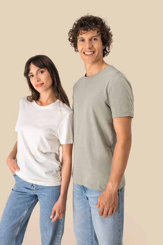 SP325 - T-shirt unisex ecosostenibile in cotone bio e lino
