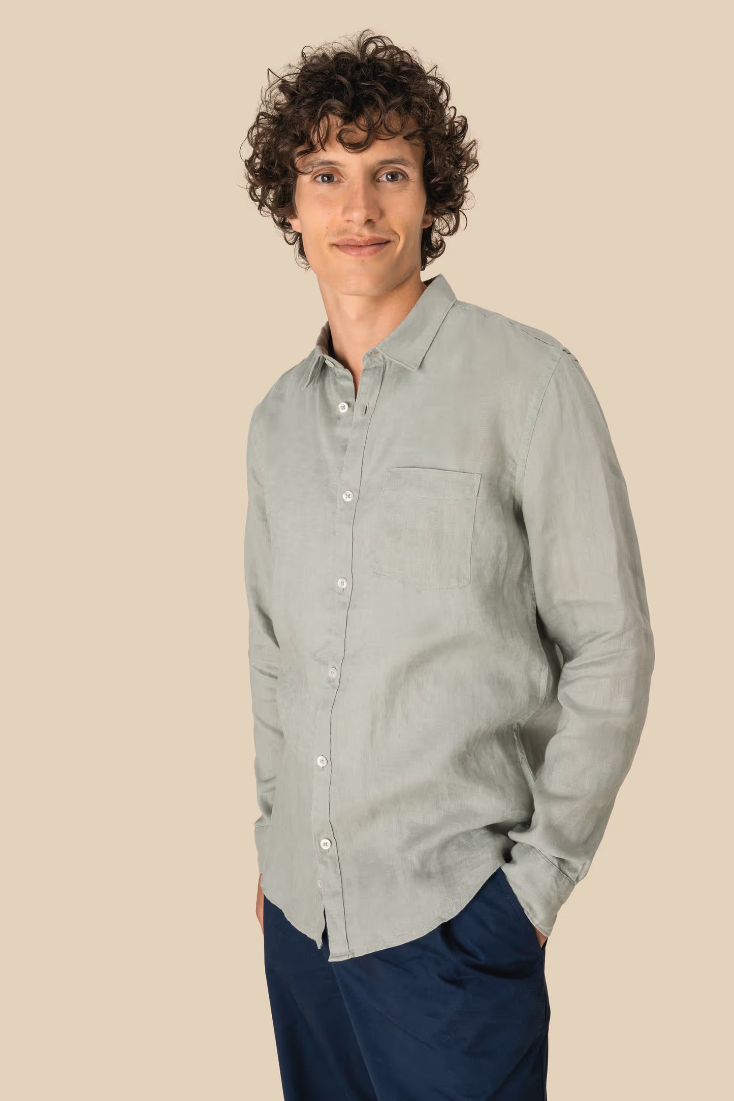 SP504 - Camicia in lino uomo