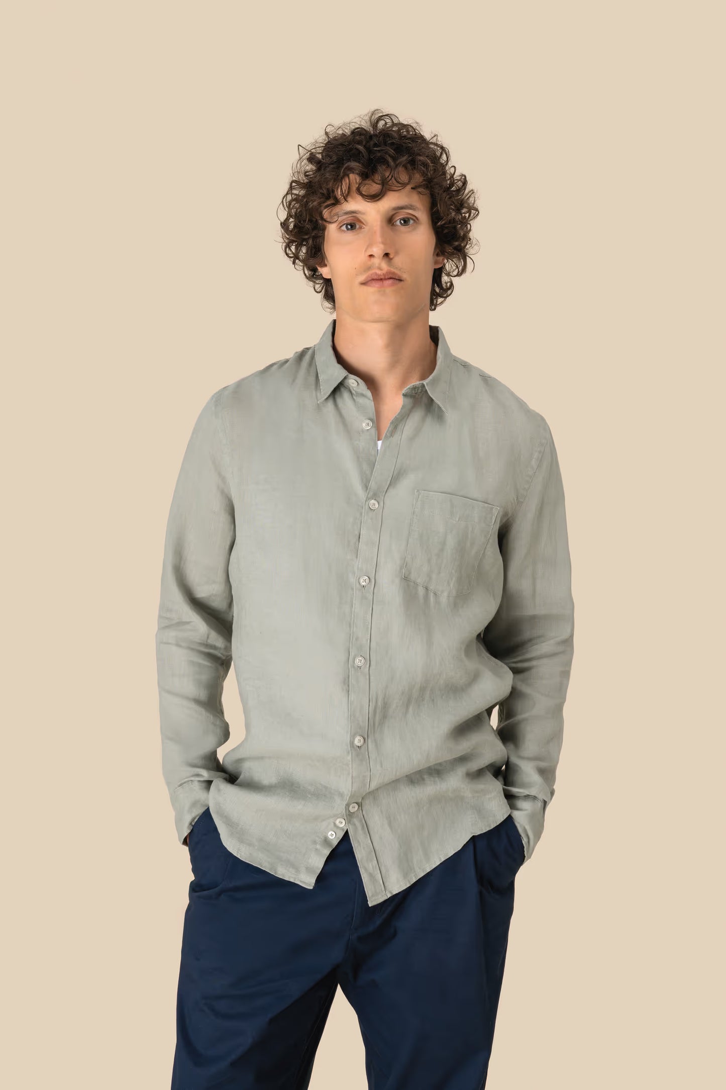 SP504 - Camicia in lino uomo