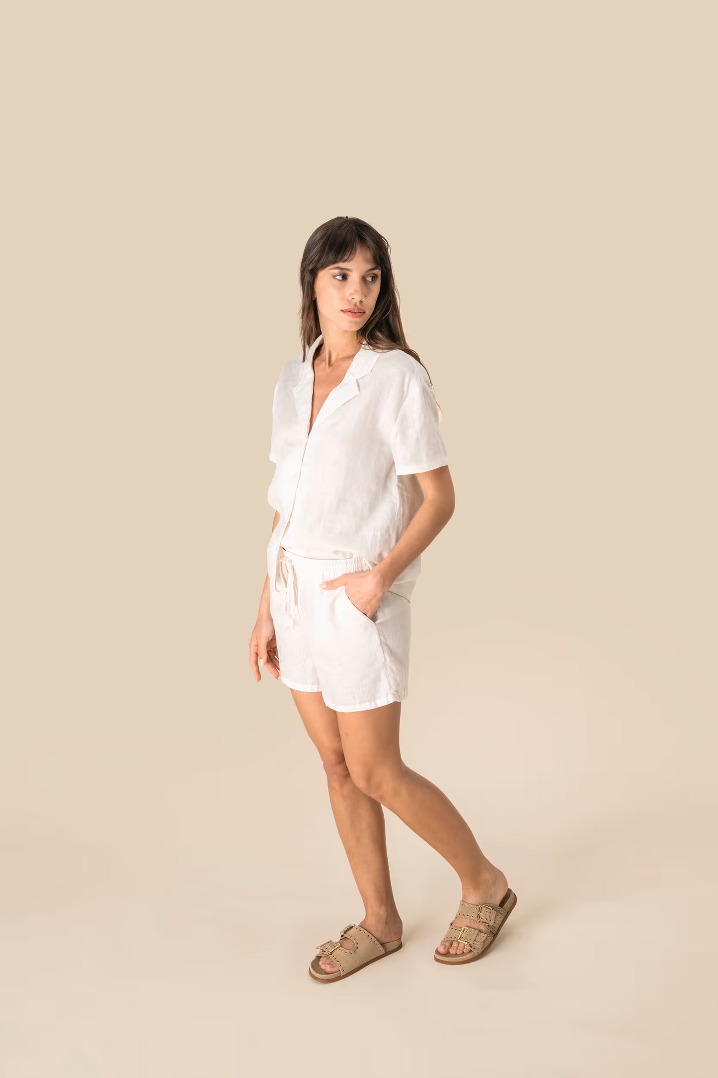 SP723 - Short donna in lino