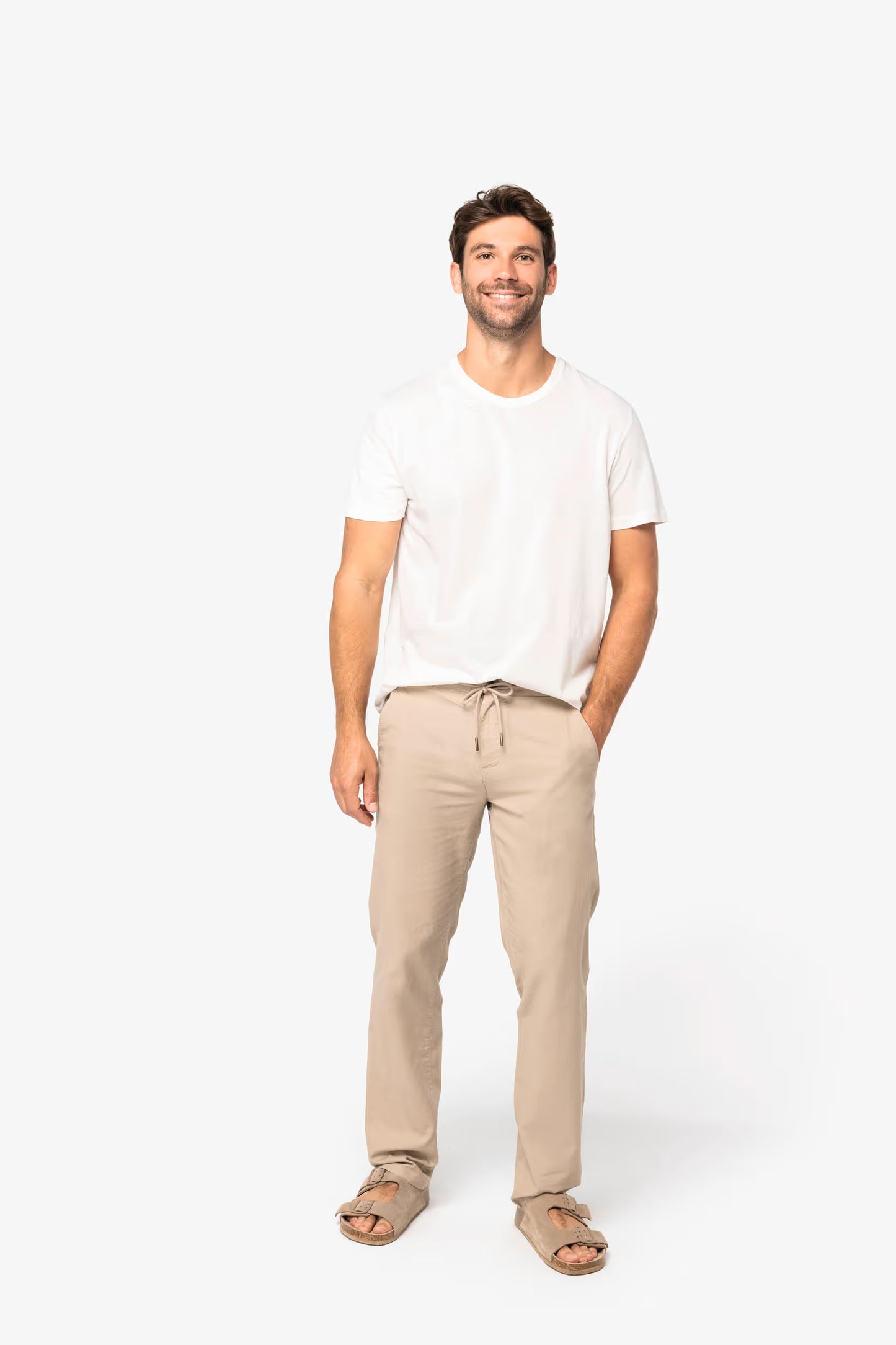 SP708 - Pantaloni uomo ecosostenibili in lino e cotone bio