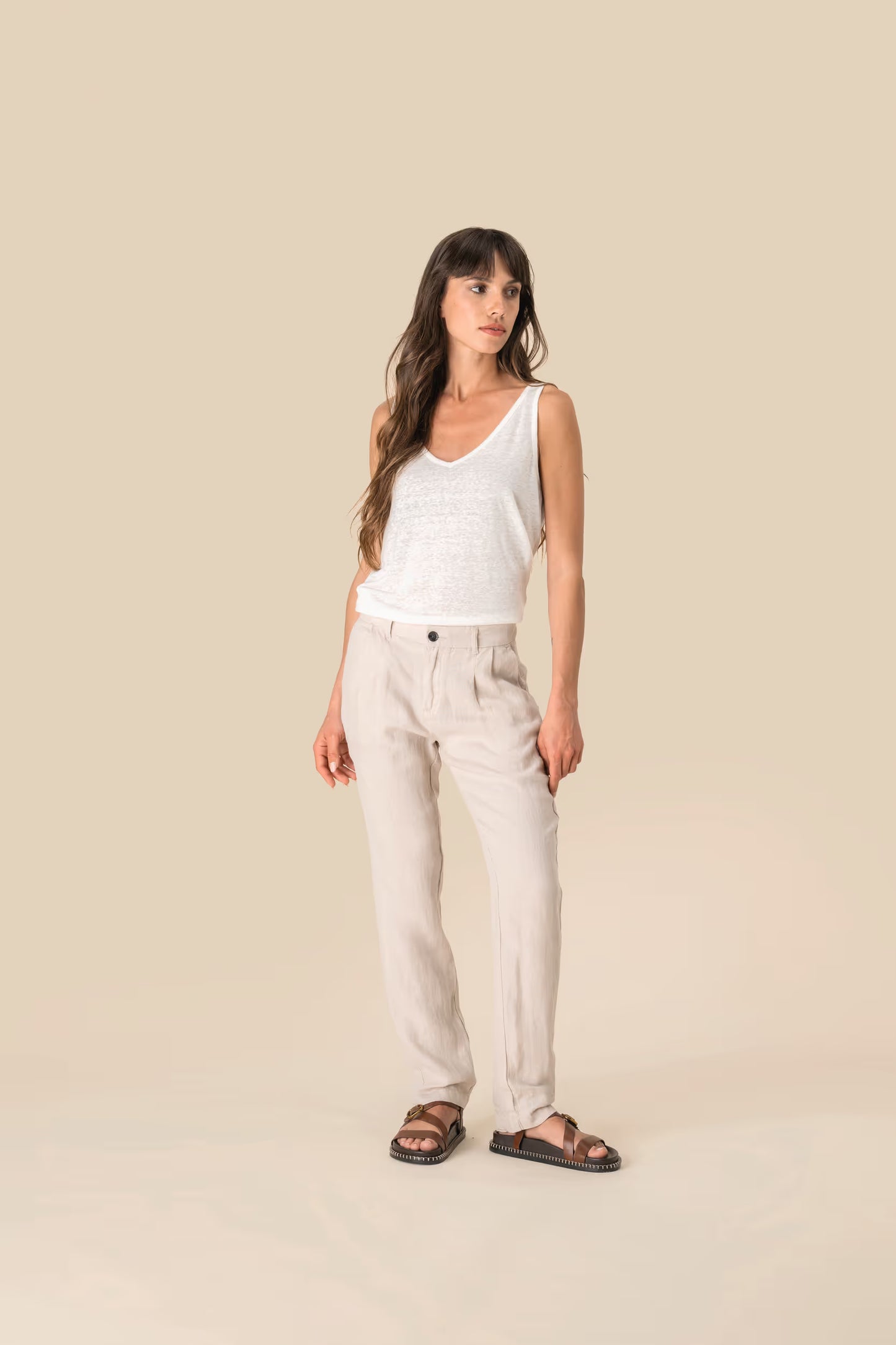 SP712 - Pantalone donna in lino