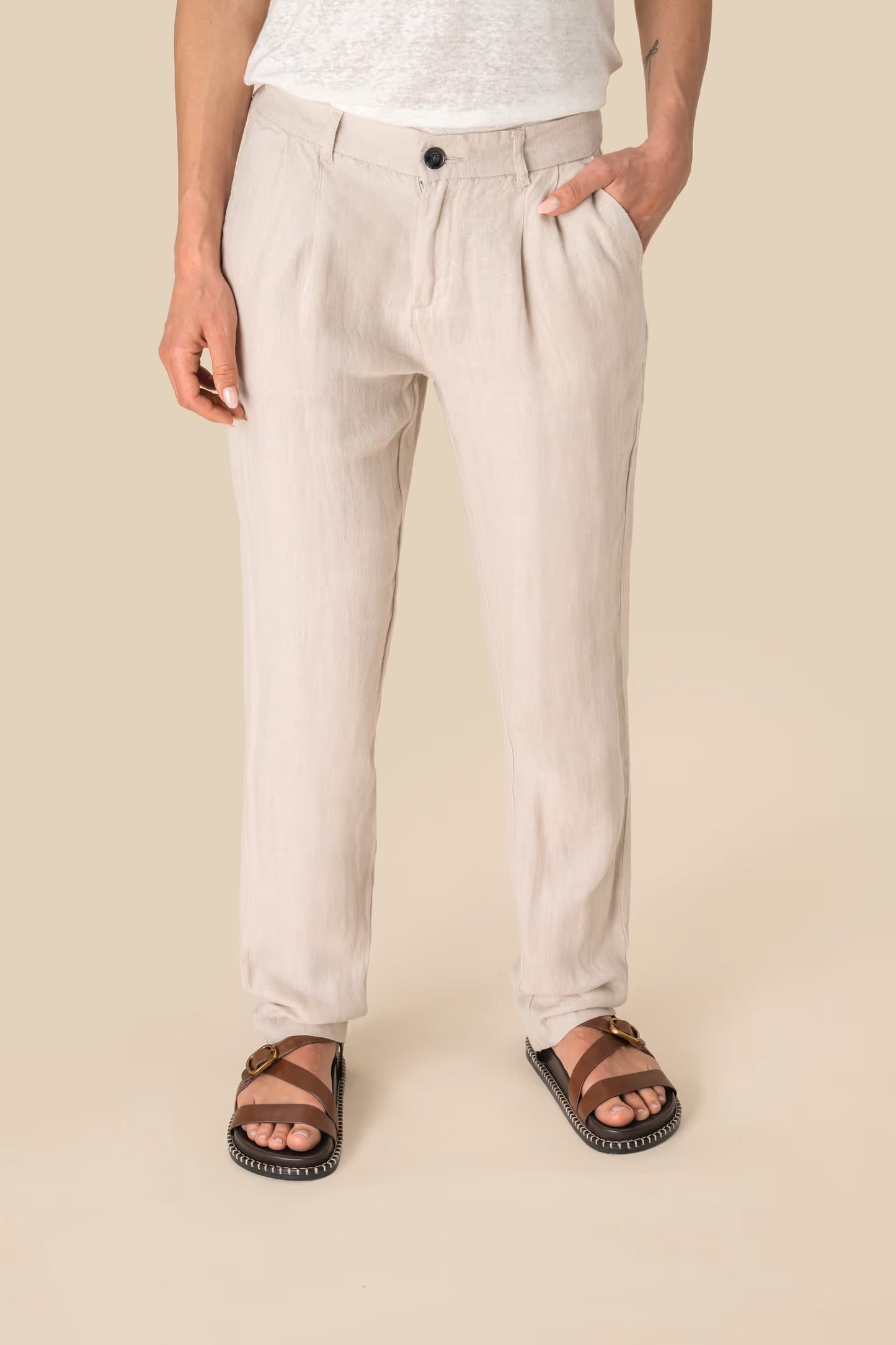 SP712 - Pantalone donna in lino