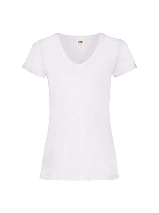 613980 - T-SHIRT DONNA MANICA CORTA COLLO A V VALUEWEIGHT
