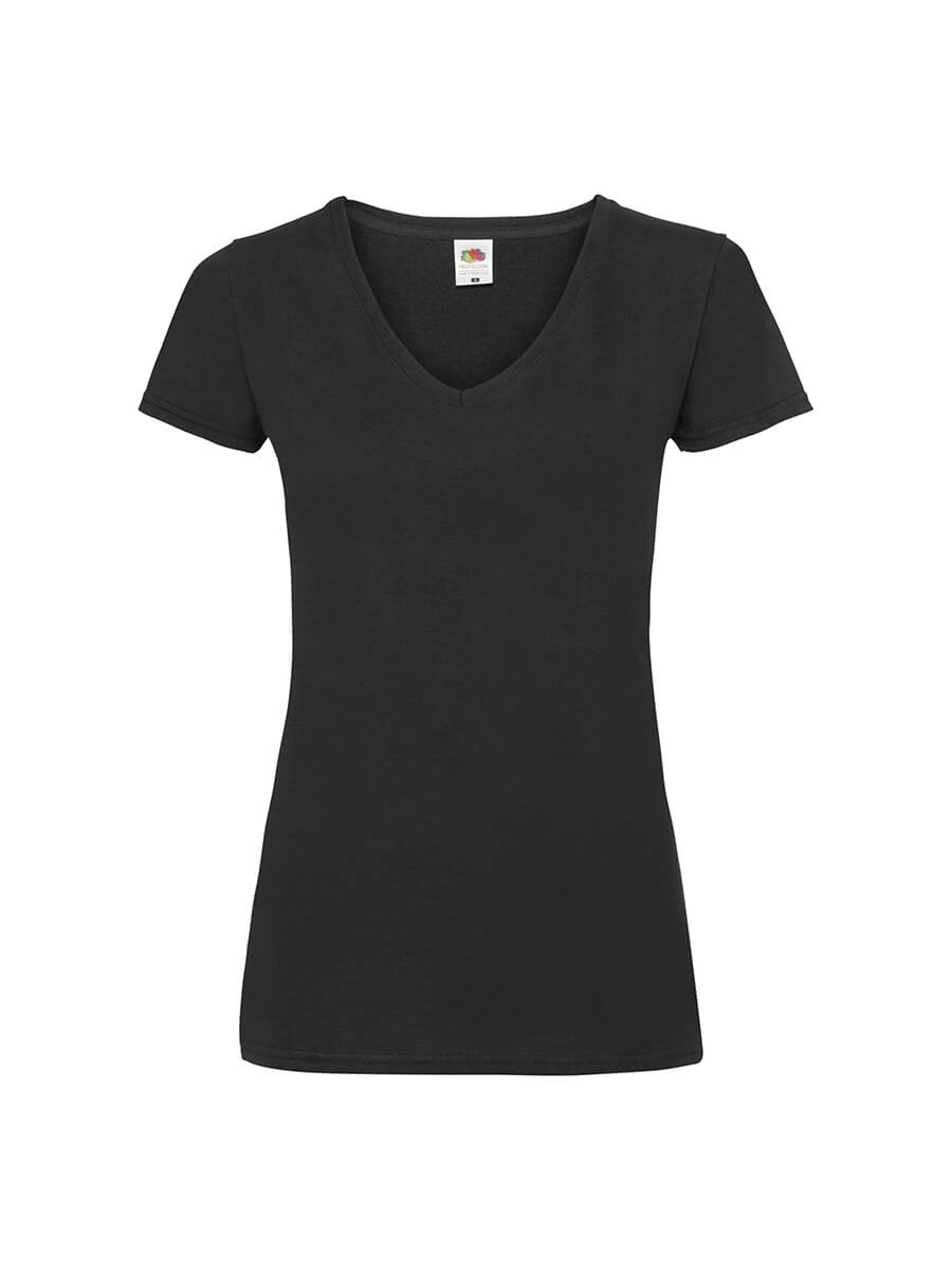 613980 - T-SHIRT DONNA MANICA CORTA COLLO A V VALUEWEIGHT