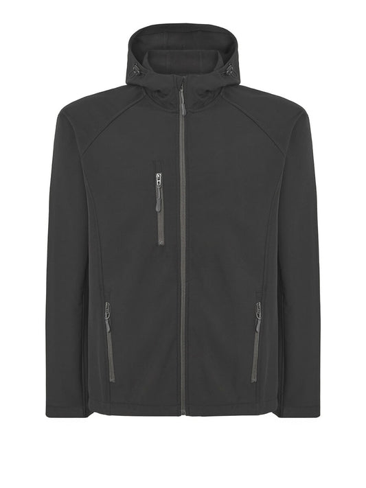 SOFTHOOD - SOFTSHELL UOMO CON CAPPUCCIO