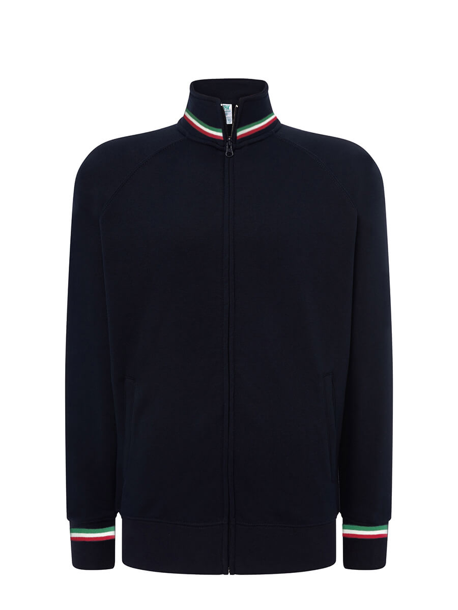 SWRAFUZIPITA - FELPA UNISEX ZIP INTERA PREMIUM ITALIA