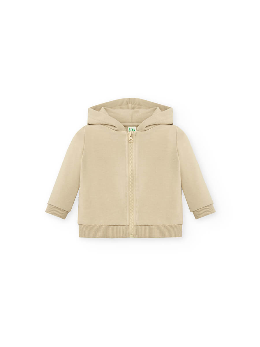 SWRBHOOD - FELPA BABY CAPPUCCIO E ZIP LEGGERA FRENCH TERRY