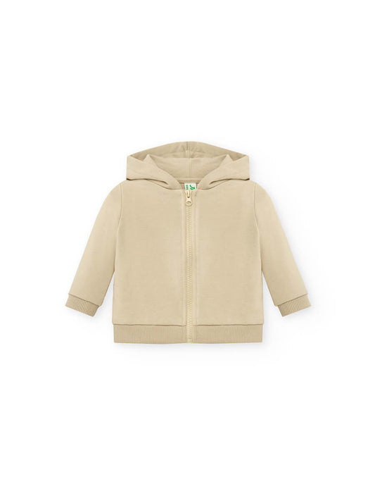 SWRBHOOD - FELPA BABY CAPPUCCIO E ZIP LEGGERA FRENCH TERRY