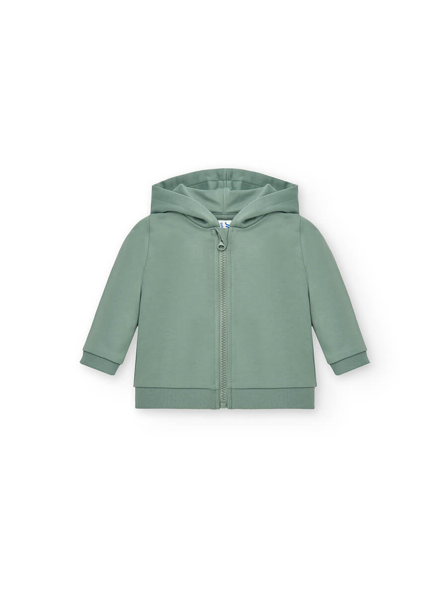 SWRBHOOD - FELPA BABY CAPPUCCIO E ZIP LEGGERA FRENCH TERRY