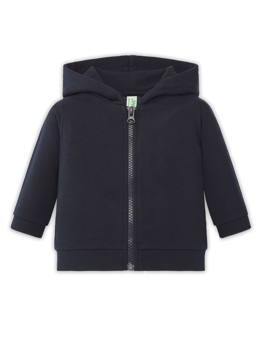 SWRBHOOD - FELPA BABY CAPPUCCIO E ZIP LEGGERA FRENCH TERRY