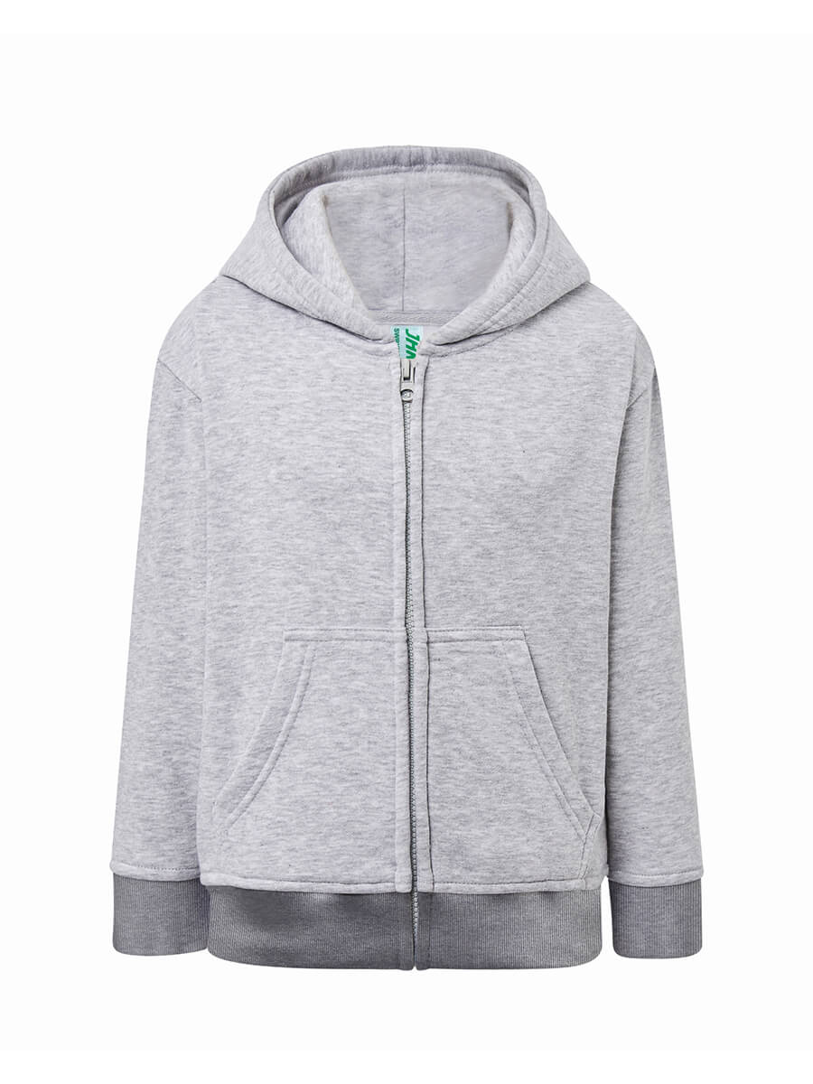 SWRKHOOD - FELPA BAMBINO CAPPUCCIO E ZIP PREMIUM