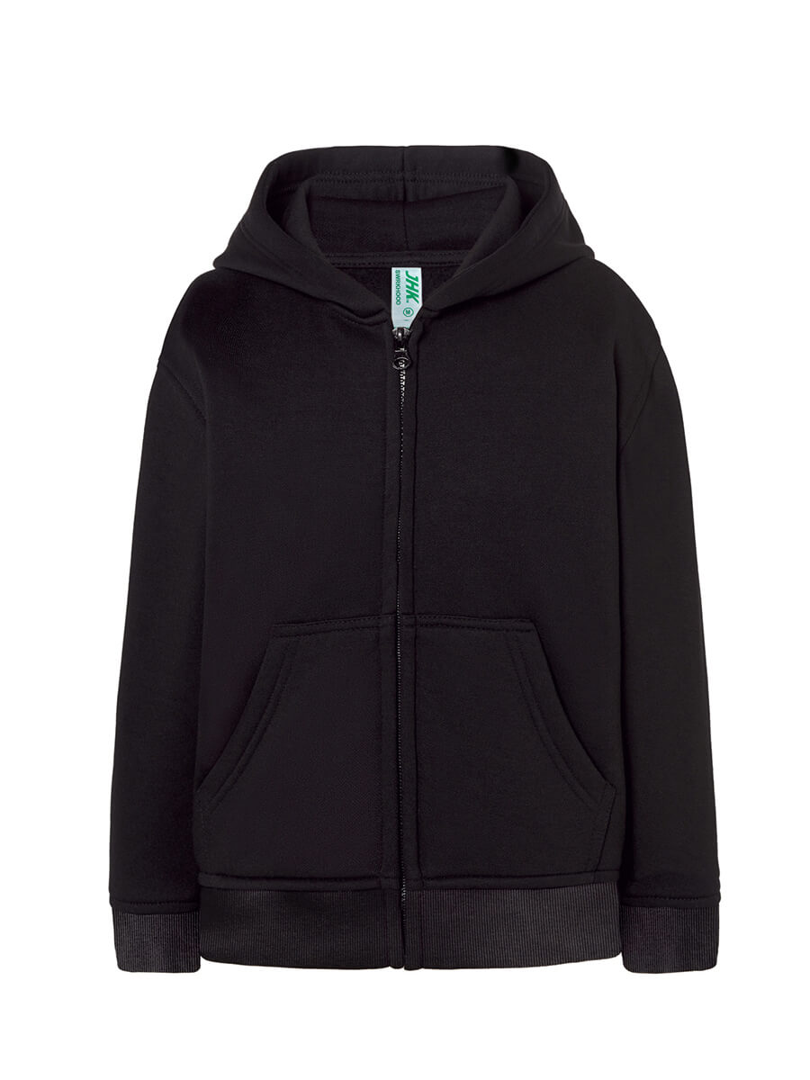 SWRKHOOD - FELPA BAMBINO CAPPUCCIO E ZIP PREMIUM