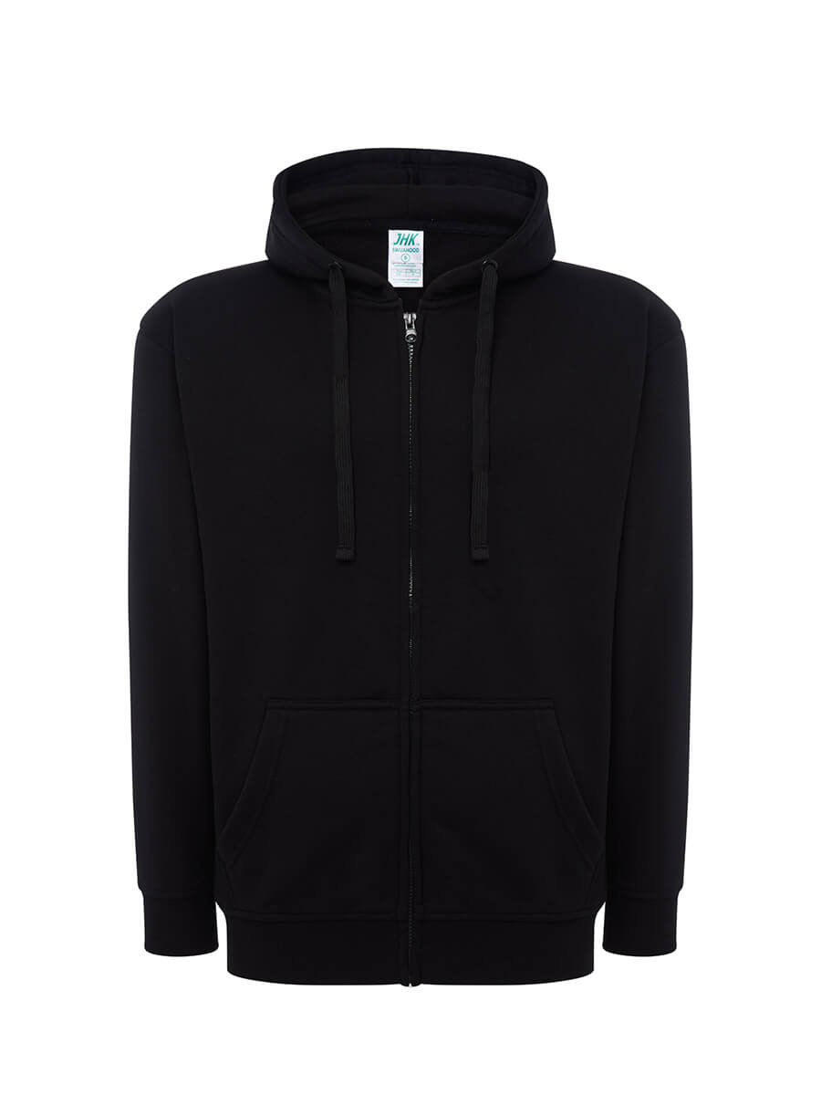 SWUAHOOD240 - FELPA UOMO CAPPUCCIO E ZIP LEGGERA FRENCH TERRY