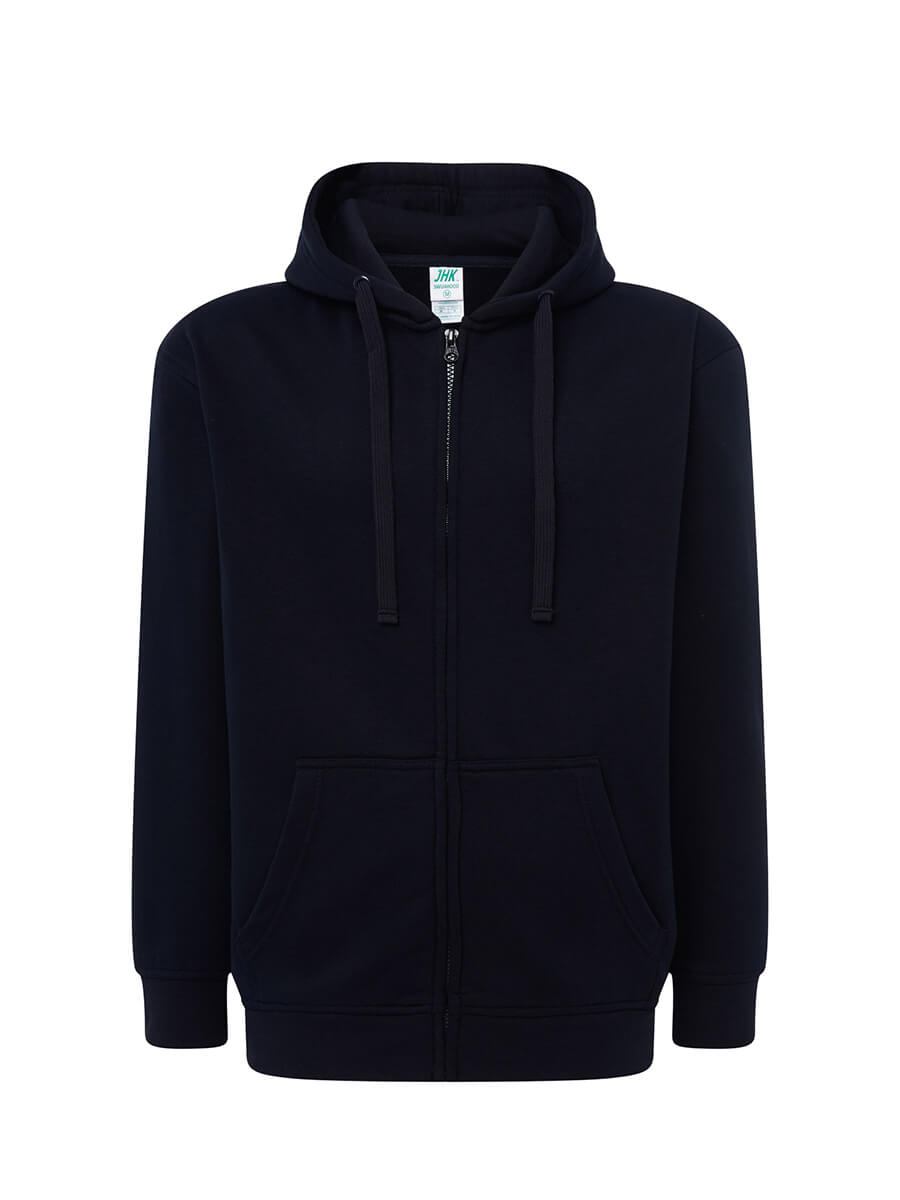 SWUAHOOD240 - FELPA UOMO CAPPUCCIO E ZIP LEGGERA FRENCH TERRY