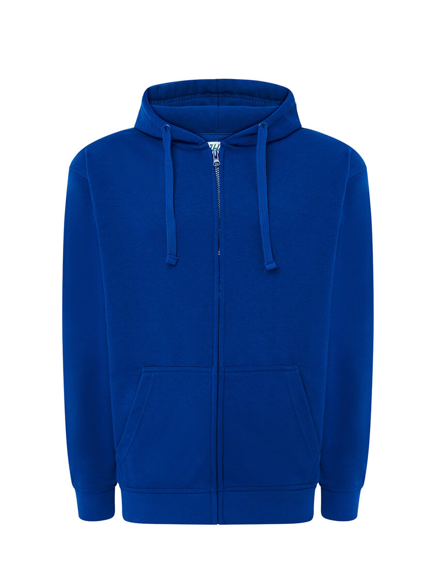 SWUAHOOD240 - FELPA UOMO CAPPUCCIO E ZIP LEGGERA FRENCH TERRY