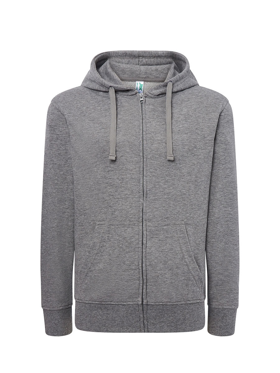 SWULHOOD240 - FELPA DONNA CAPPUCCIO E ZIP LEGGERA FRENCH TERRY