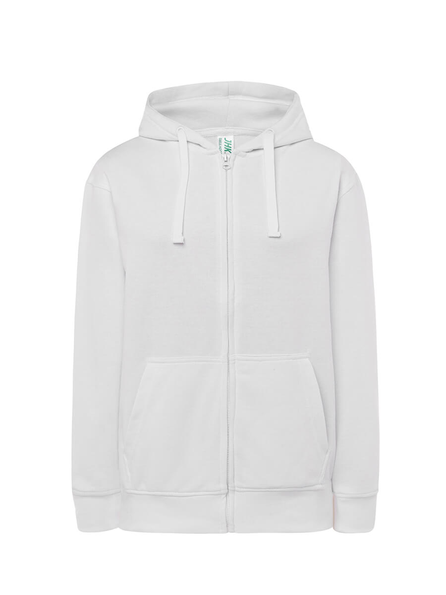 SWULHOOD240 - FELPA DONNA CAPPUCCIO E ZIP LEGGERA FRENCH TERRY