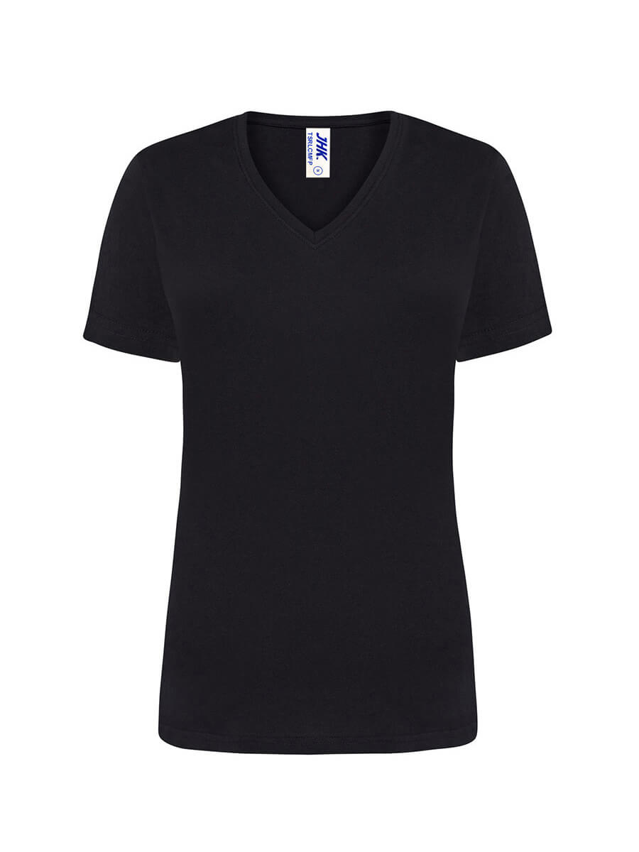 TSRLCMFP - T-SHIRT DONNA MANICA CORTA COLLO A V REGULAR