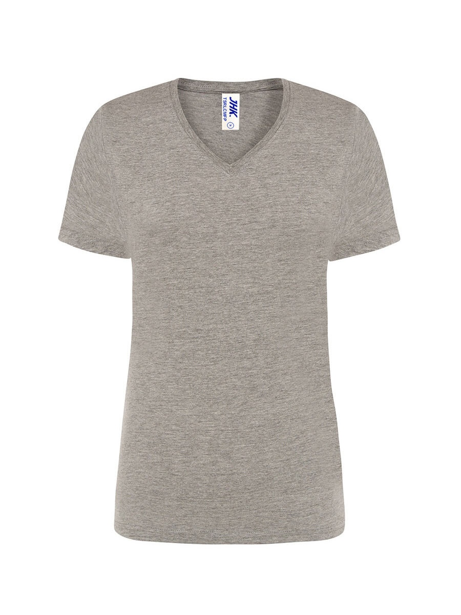 TSRLCMFP - T-SHIRT DONNA MANICA CORTA COLLO A V REGULAR