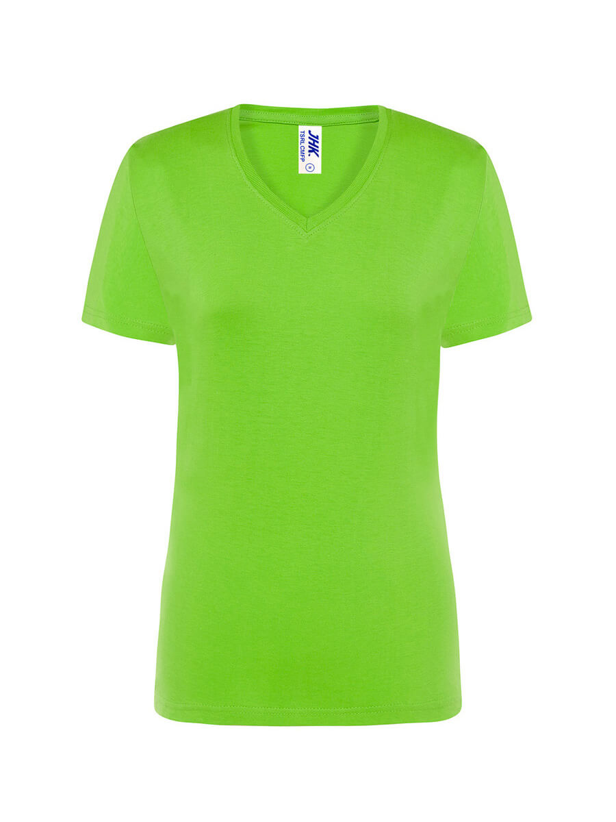 TSRLCMFP - T-SHIRT DONNA MANICA CORTA COLLO A V REGULAR