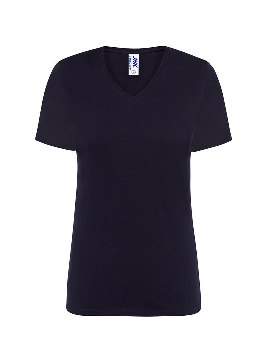 TSRLCMFP - T-SHIRT DONNA MANICA CORTA COLLO A V REGULAR
