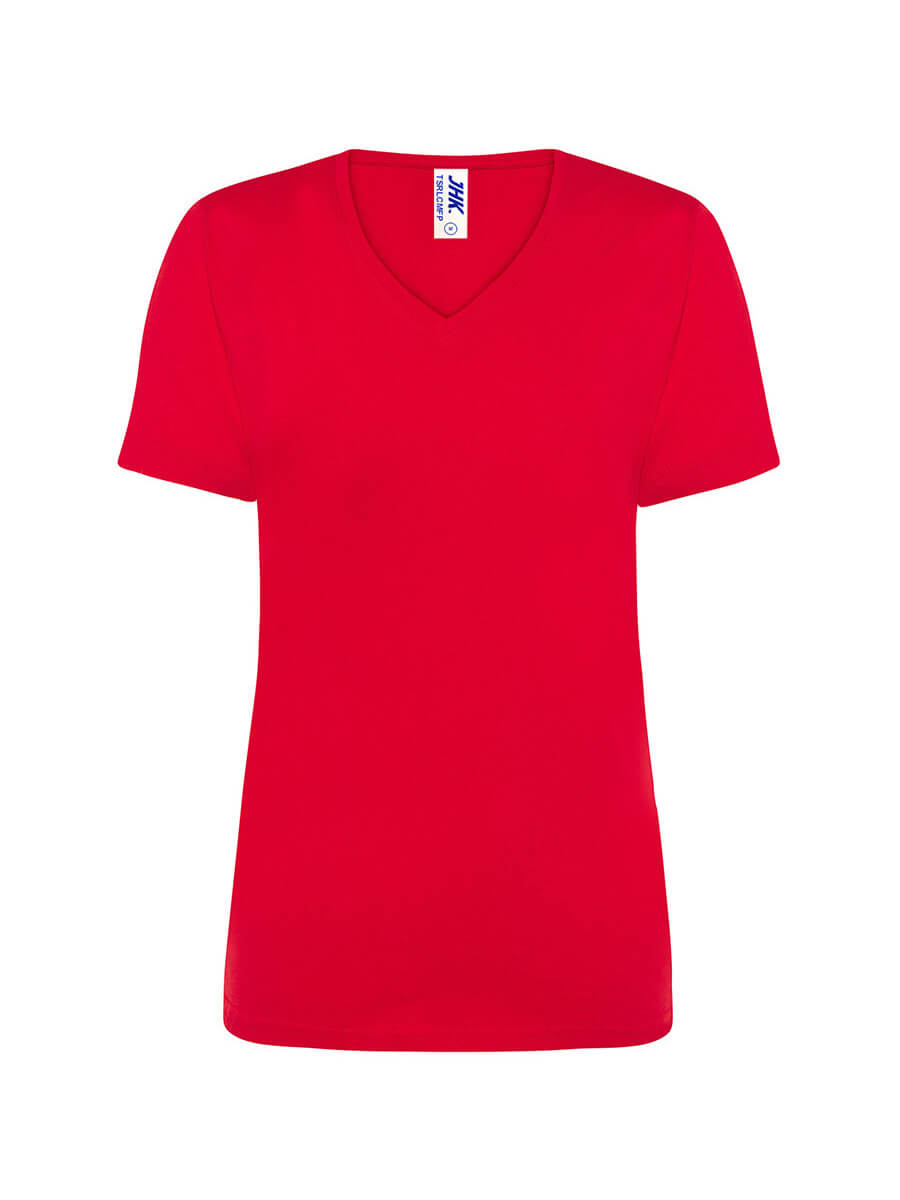 TSRLCMFP - T-SHIRT DONNA MANICA CORTA COLLO A V REGULAR