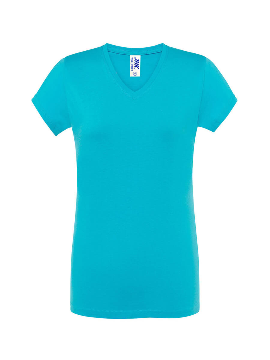 TSRLCMFP - T-SHIRT DONNA MANICA CORTA COLLO A V REGULAR
