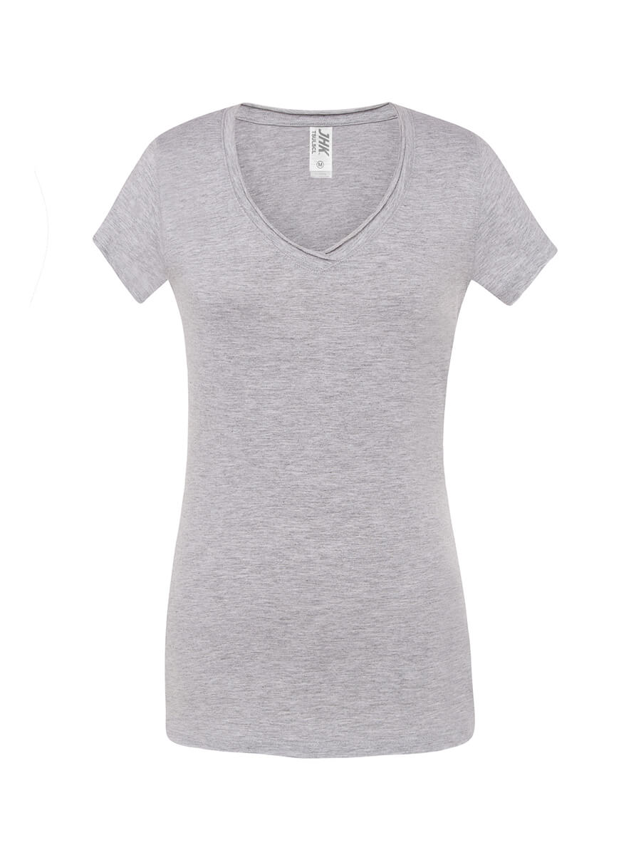 TSULSCL - T-SHIRT DONNA MANICA CORTA COLLO A V URBAN SICILIA