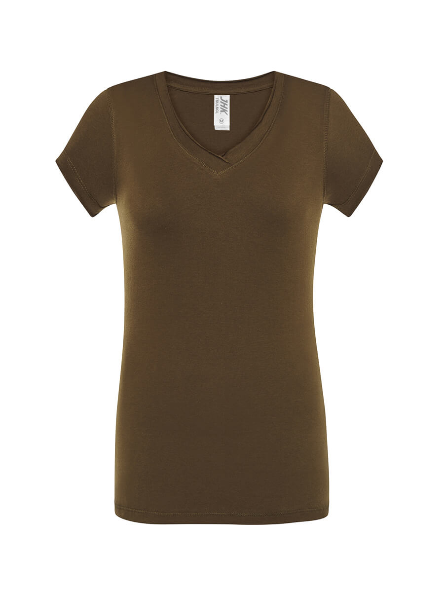 TSULSCL - T-SHIRT DONNA MANICA CORTA COLLO A V URBAN SICILIA