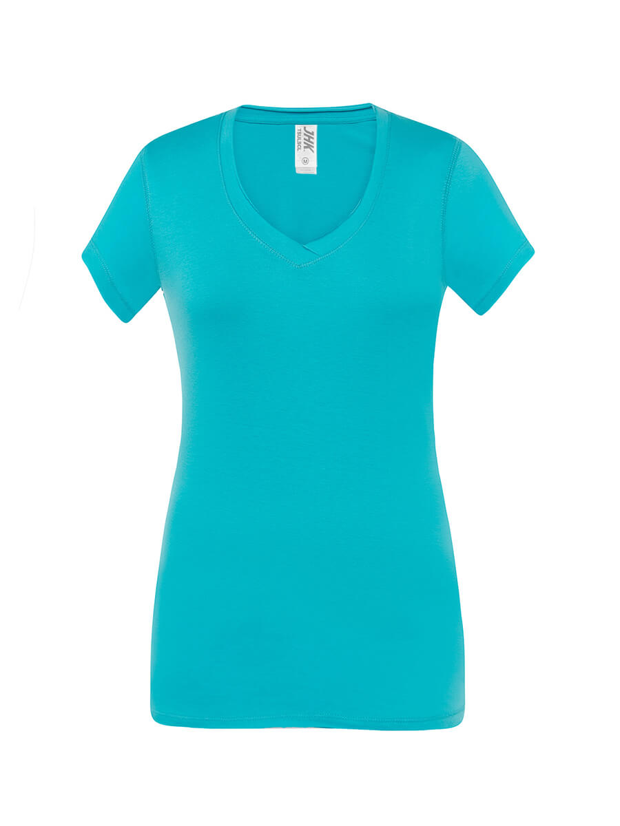 TSULSCL - T-SHIRT DONNA MANICA CORTA COLLO A V URBAN SICILIA